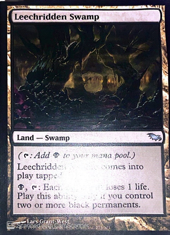 MAGIC THE GATHERING - LEECHRIDDEN SWAMP - SHADOWMOOR - NM