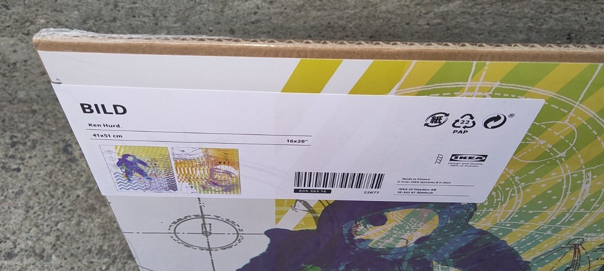 IKEA カード 4 X Ikea BILD 2 wall art poster ken Hurd cosmos Space Astronaut