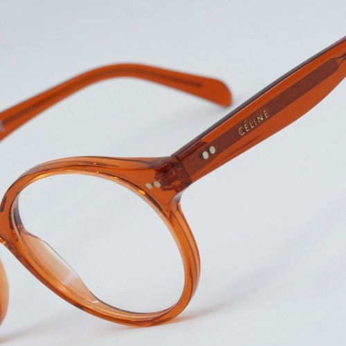 NEW CELINE CL50008I 042 Transparent Orange 49mm Eyeglasses - Picture 4 of 6