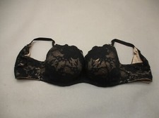 40DD TORRID CURVE Womens Black Lace Lined Underwire Back Closure Demi Bra 2J