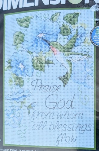 Hummingbird Morning Glories Counted Cross Stitch Kit 5"X7" 14 Count Fr Sh New - 第 2/4 張圖片