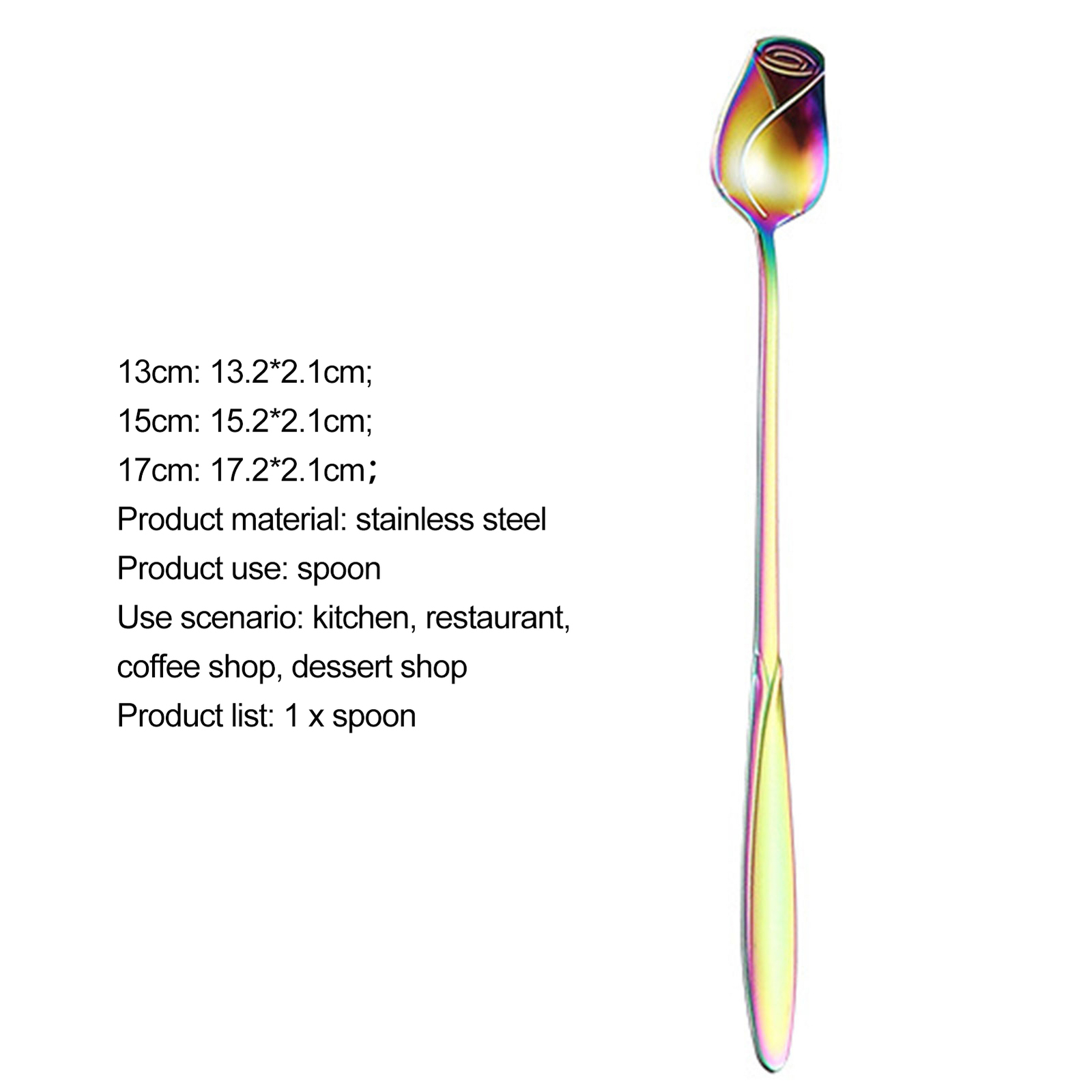Coffee Teaspoon Smooth Surface Holding Cake Stainless Steel Coffee