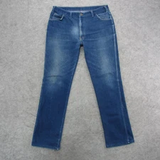 Vintage KEY Jeans Men's 38x36 Blue Medium Wash Western Style Denim Bootcut Jeans