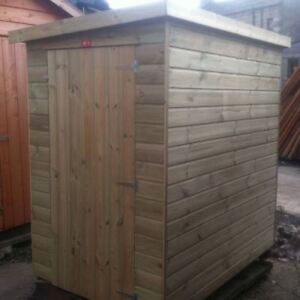 7x5 TANALISED WOODEN GARDEN SHED FACTORY SECONDS PENT HUT 