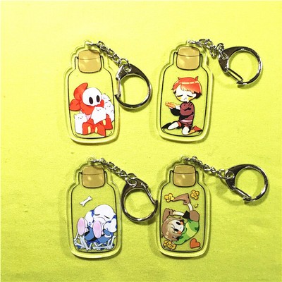 Game Undertale Chara x Asriel Frisk Bottle Keychain Keyring Acrylic Pendant