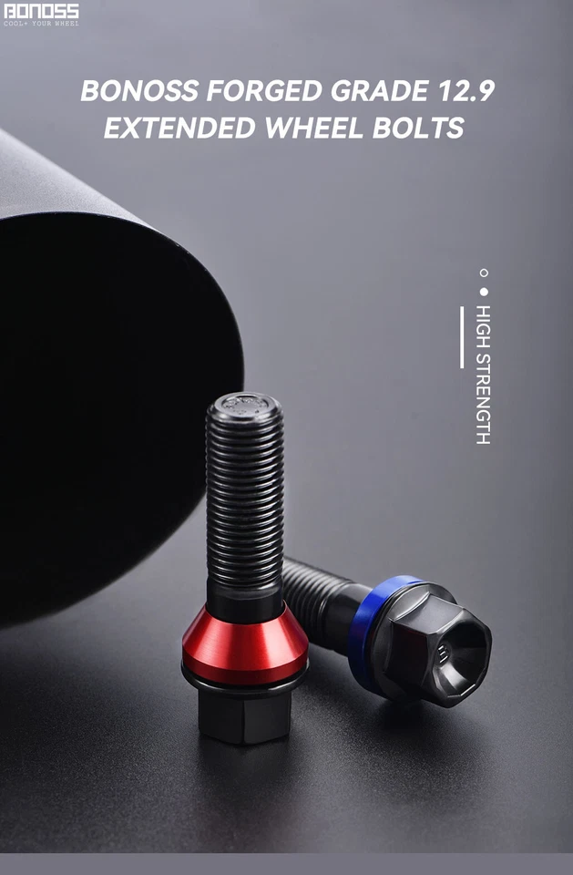 BONOSS 10Pc Forged Extended Wheel Bolts M14x1.5 72mm for Ferrari 458 488 599 GTB - Image 3 of 4