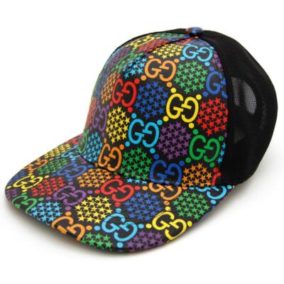 gucci authentic unisex cap GG psychedelic baseball mesh 58cm M 