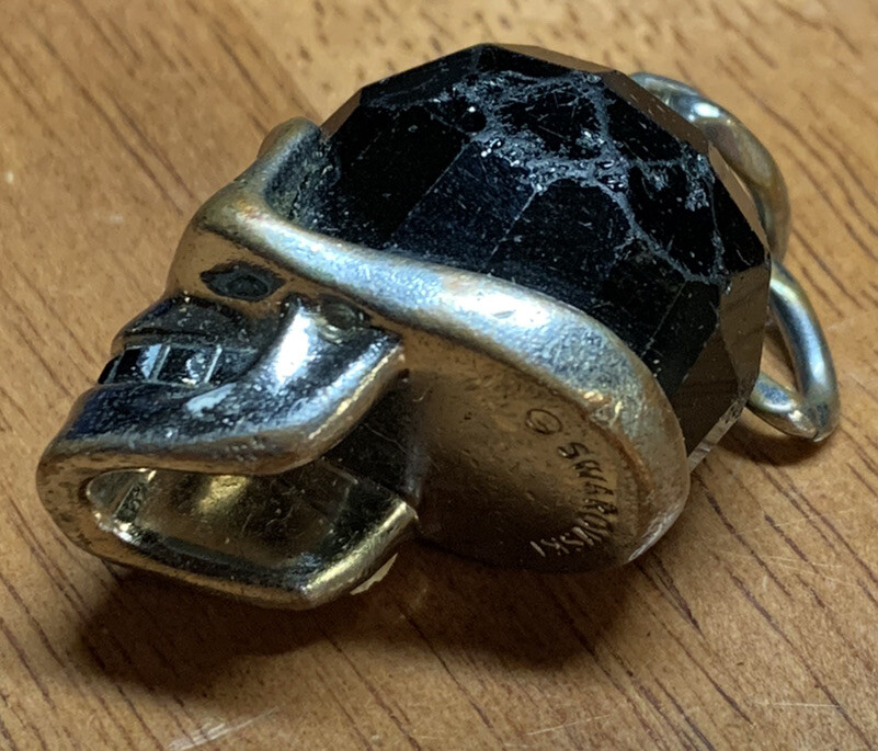 激レア　スワロフスキーブラックスカルペンダント Swarovski Black Crystal Large Skull Pendant | eBay