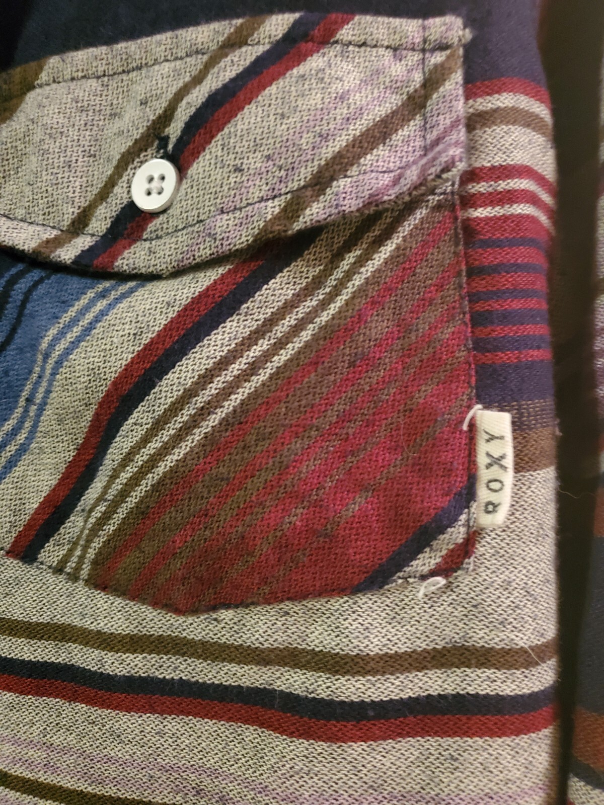 ROXY Southwest Aztec Striped Button Front Long Sl… - image 5