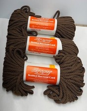 x3 VTG EZKnot BROWN Braided Macrame 6 mm- 50 Yards Each - Made in USA - NEW