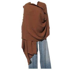 Cashmere | Himalayan | Shaw l | Herringbone| 4 Ply | Handmade | Copper