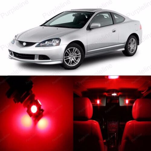 8 x Red LED Interior Lights Package For 2002 - 2006 Acura RSX + PRY TOOL - Picture 1 of 6