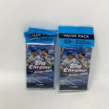(2) 2020 Topps Chrome MLB Cello Value Pack Sealed - 5 Pink Parallel Ships Today