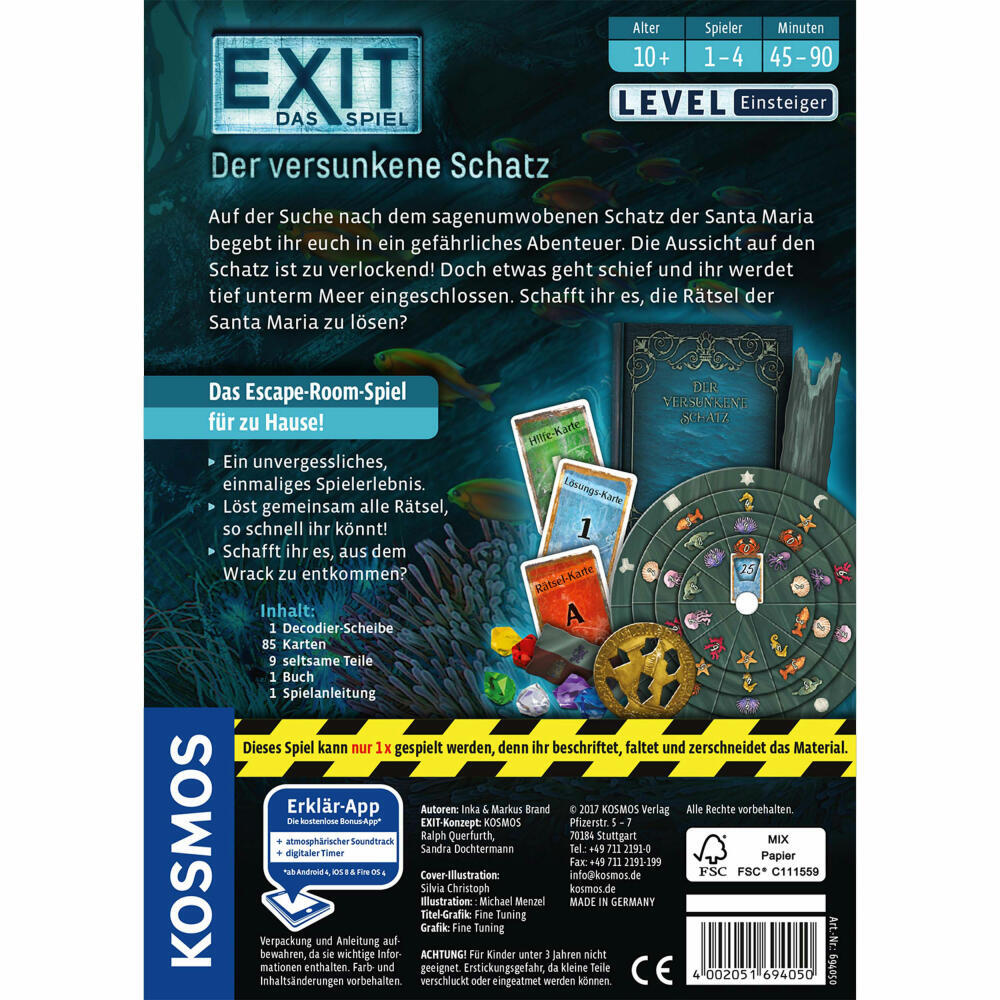 Thumbnail - Kosmos Exit Das Spiel Der Versunkene Schatz Escape-spiel Escape Ab 10