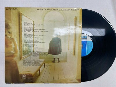ABBA Waterloo Sweden 1974 Polar Rock Record lp original