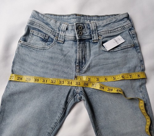 Gap Girls Low Rise Boot-cut Denim Jeans Size 14 Reg Blue Light Wash ~ New - Picture 9 of 13