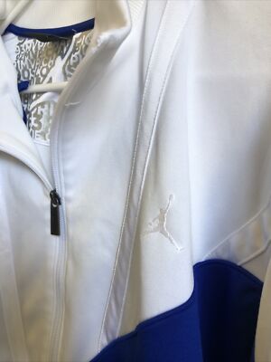 Air Jordan Blue & White Full ZIP Jacket Size XL | eBay