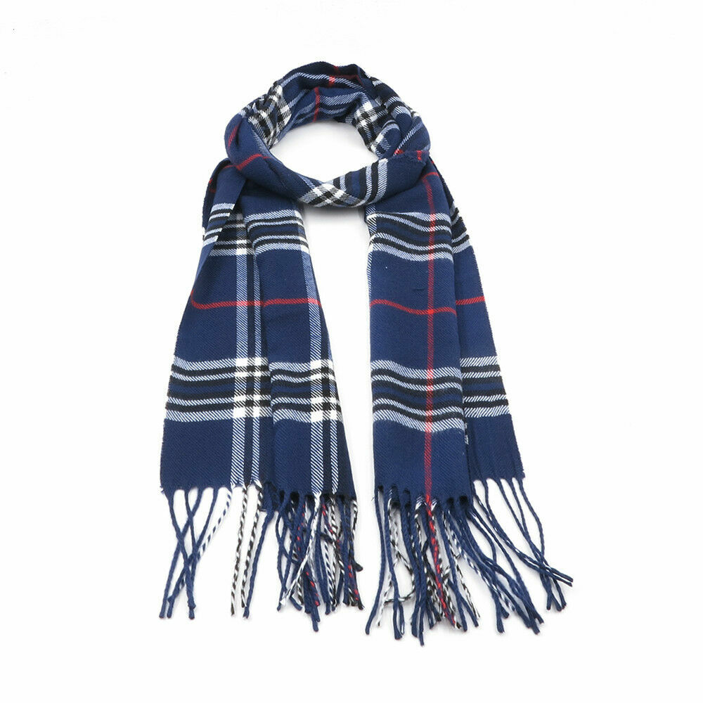 Mens Classic Tartan Scarf Scottish Checks Wool Blend Plaid  display picture 1