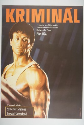 LOCK UP 23x32 Original Czech movie poster 1989 SYLVESTER STALLONE, JOHN FLYNN