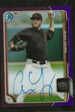 Alex Young 2015 Bowman Chrome Auto #d /250 RC Gold Parallel Arizona Diamondbacks