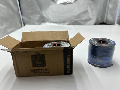 Box of 2 Scosche 18GA 100'Speaker Installation Wire CCA Car Audio Blue KS18100CS