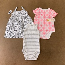 Baby Size 12 Months Colorful Printed 3 Pieces Mixed Brands Girls Summer Set NWT