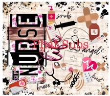 20oz Sublimation Tumbler Wrap Medical Nurse Ready to Press Heat Transfer