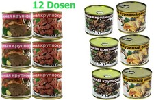 Fleischkonserven 12 Dosen (12 x 525g) Notvorräte Mahlzeit