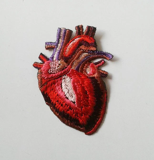 Anatomical Heart Handmade Embroidered Patch - Image 3 of 4