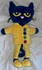 Zoobies Pete the Cat Book Buddies Plush Pajama Day Storybook Stuffed Lovey 16"