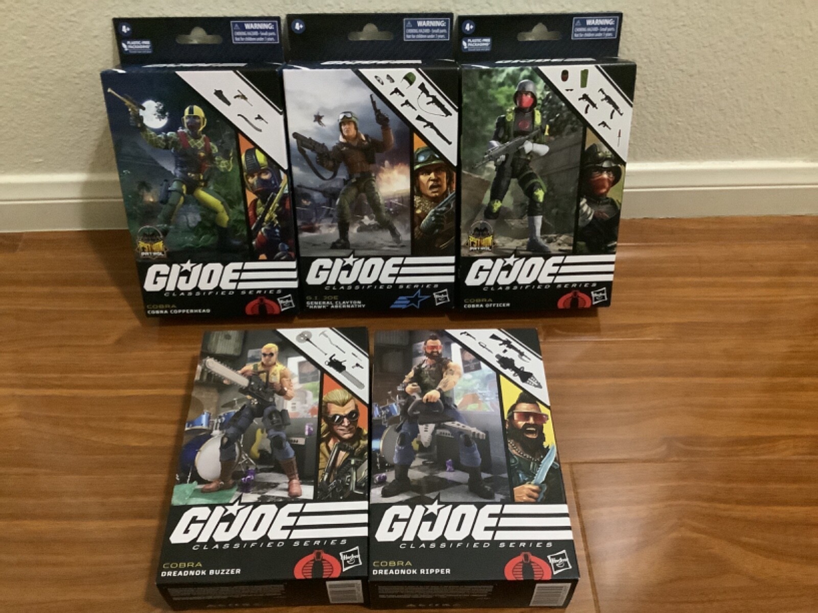 G.I. Joe Classified Series Cobra Copperhead, Hawk, Officer, Buzzer