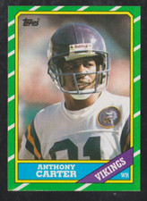 1986 TOPPS FOOTBALL #297 ANTHONY CARTER ROOKIE NMMT ** FREE SHIP **