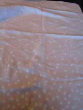 Pottery Barn kids Pink white chamois stripe polka dot blanket sample small mark