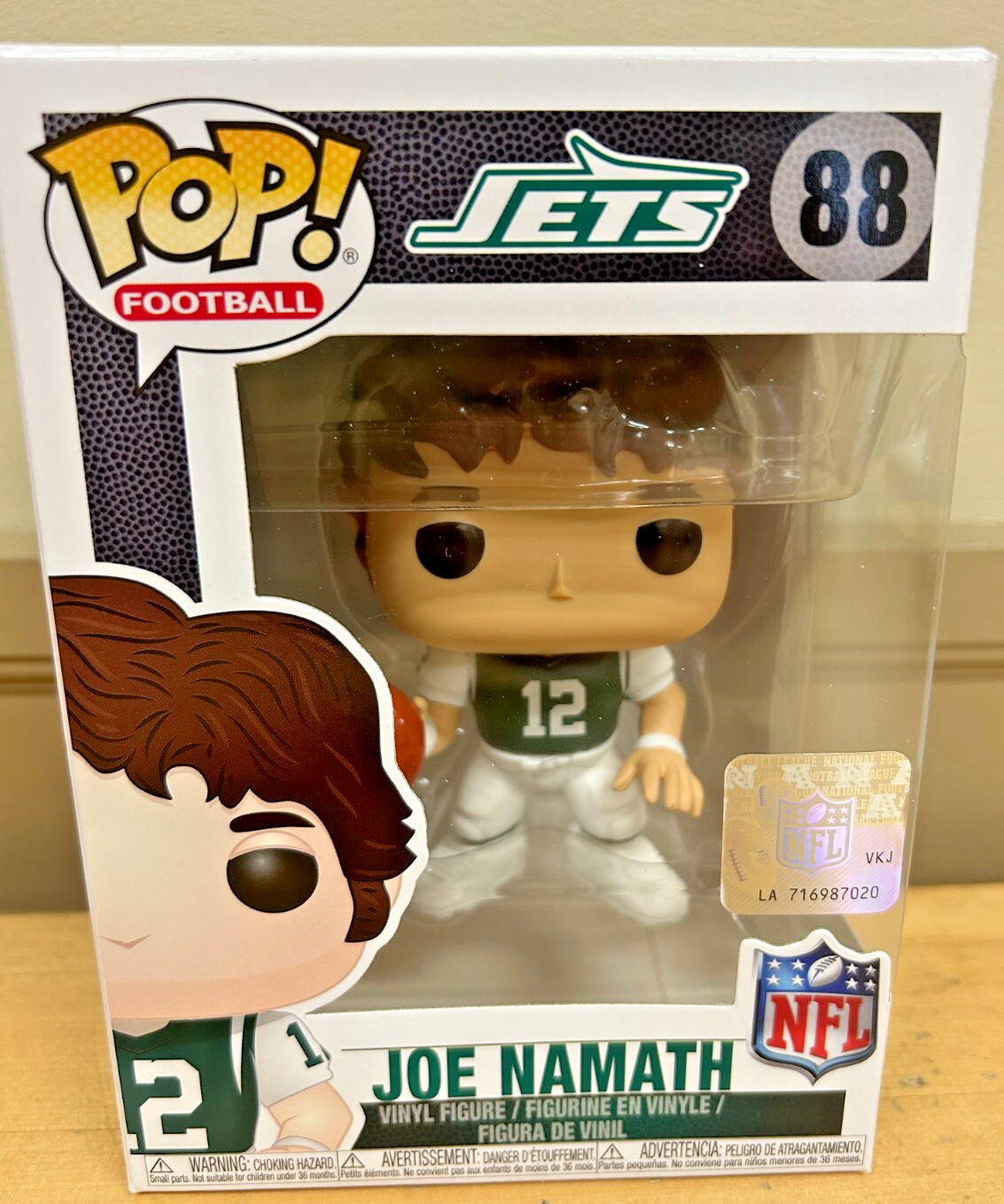 Funko Pop! Vinilo: Joe Namath (Jets Home) #88 *Nuevo