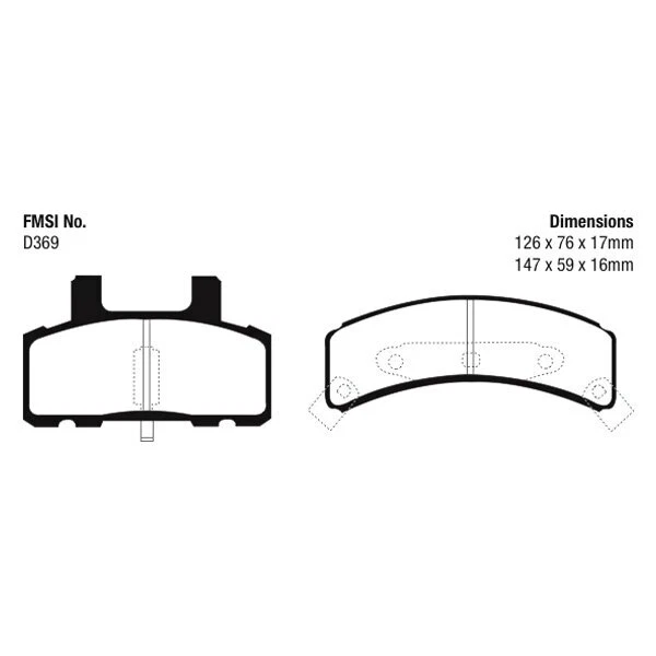 EBC DP41273R Yellowstuff Front Brake Pads for 1988-1996 GMC K2500 — 第 4/4 张图片