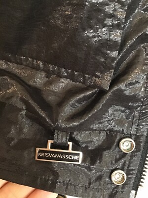 Kris Van Assche Jacket Light Weight Shines Poly Black Zip Off 