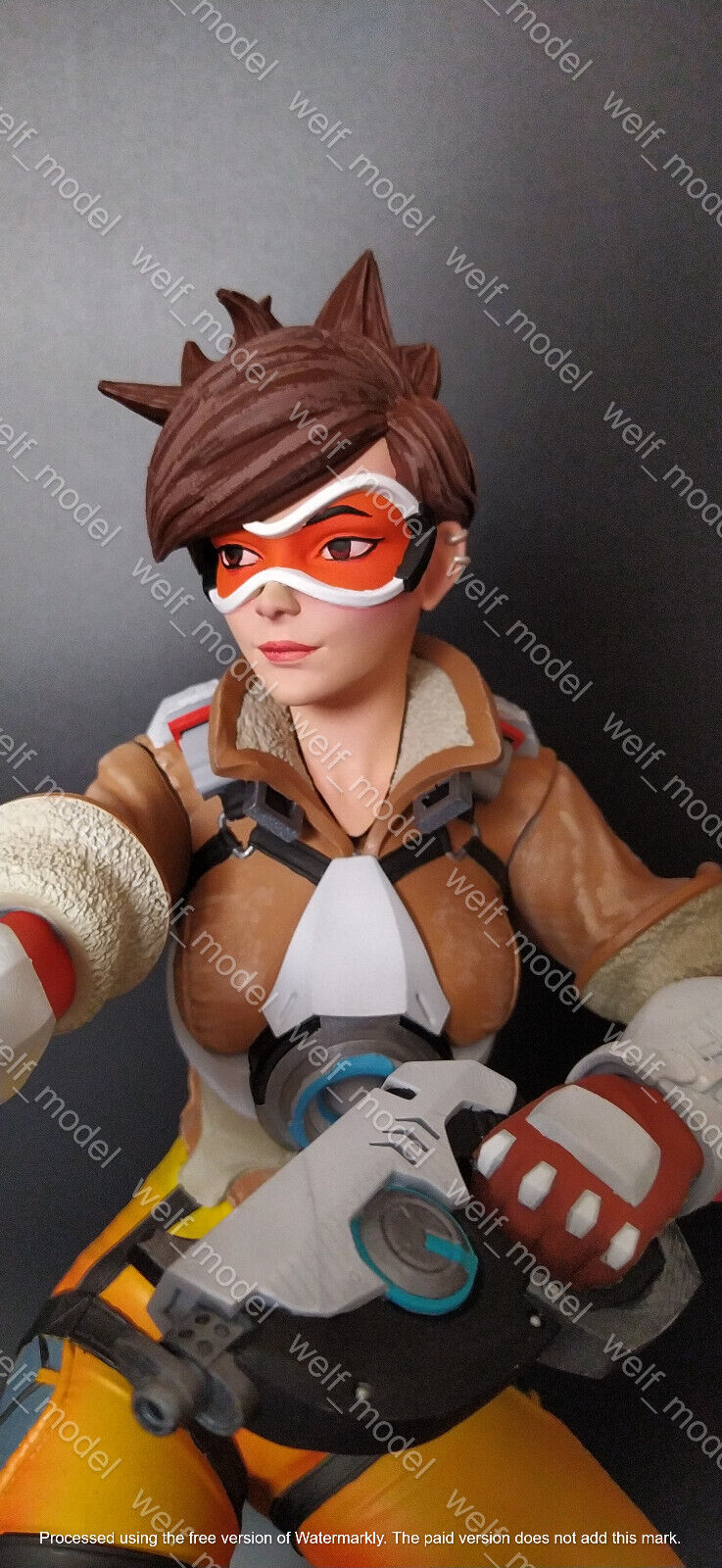 Tracer Custom Statue 1/3 1/4 fits Overwatch Painted Video Game Figure