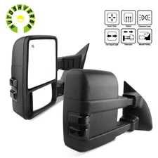 Power Heated Tow Mirrors for 08-16 Ford F250/F350/F450/F550 Super Duty Smoke