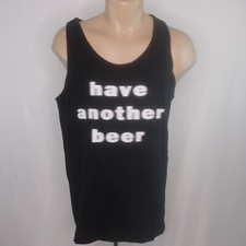 VTG 90s Have Another Beer Beach Sleeveless Tank Top T Shirt Mens M USA Made