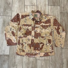 Military Combat Coat Desert Storm Camo Sz Small Chocolate Chip 80s Made In USA