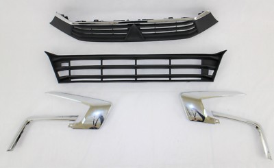 2016 - 2017 Outlander Sport RVR front bumper grille chrome trim set 6pc