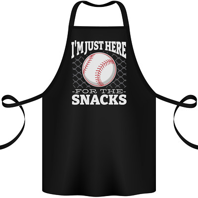 Baseball Im Just Here for the Snacks Baumwollschürze 100% Bio