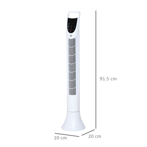 Tower Fan, 3 Speed 3 Mode Timer Oscillation, Remote White - Picture 3 of 9