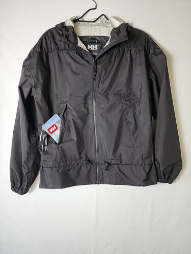 Helly Hansen Escape Sailing Jacket Wind Breaker Hood Vented Black Womens S/P