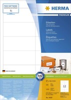 Herma 4669 4669 Etiketten Premium A4, Weiß 97X42,3 Mm Papier Matt 1200 St.