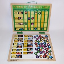 Melissa Doug Magnetic Responsibility Chore Chart Educational Wooden