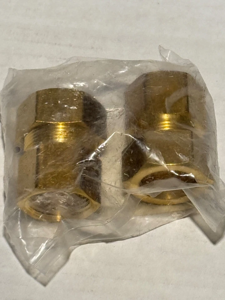 CerroBrass 7/8" Tube OD x 3/4 Thread Brass Compression Tube Female Connector 2PK - Image 3 of 3