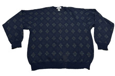 Vintage Tricots St. Raphael merino New wool sweater Size XL Geometric Nordstrom