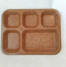 USA Melamine Melmac Mess Hall 1953 Food Tray Vtg Army 5 Section Cafeteria Korea