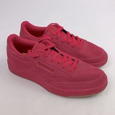 Reebok Suede Classic Sneakers Fuschia Pink Lace up womens Size 8 Mens 6 NWOT